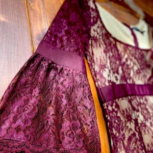 Moda Internacional Lace dress burgundy size 6